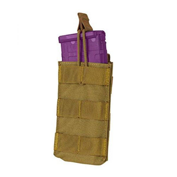 DBM IMPORTS Tactical Pouch 1 DBM IMPORTS Coyote Single Modular MOLLE Open Top Pull Cord 5.56 Mag Pouch