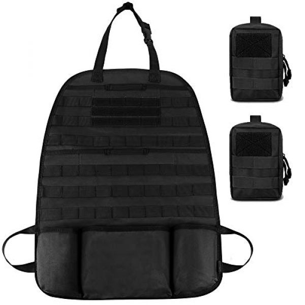 Gogoku Tactical Pouch 1 Gogoku Car Backseat Organizer Tactical Molle Panel Seat Back Protector Cover with Molle Pouch