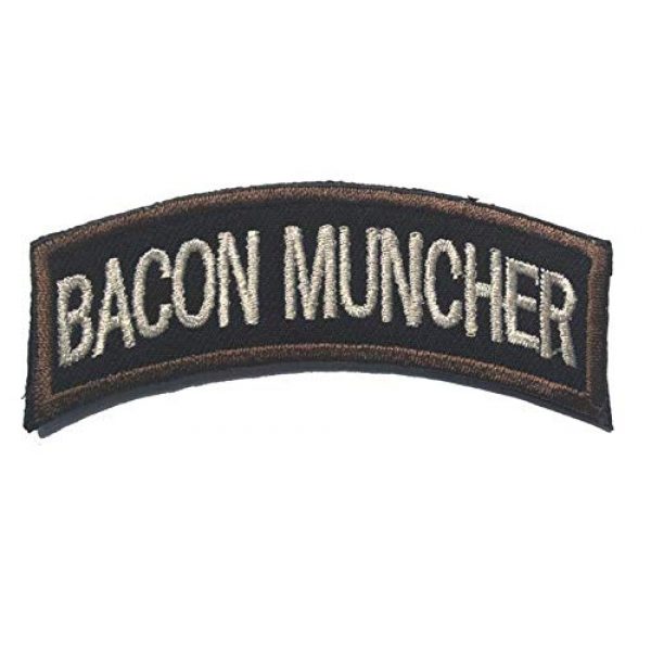 Tactical Embroidery Patch Airsoft Morale Patch 1 Bacon Muncher Embroidery Patch Military Tactical Morale Patch Badges Emblem Applique Hook Patches for Clothes Backpack Accessories