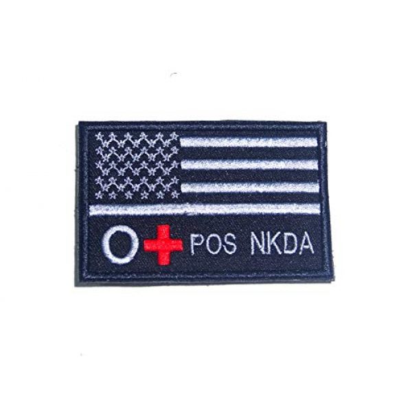 Tactical Morale Patch Airsoft Morale Patch 1 Blood Type A+ B+ AB+ O+ POS NKDA Morale Patch Hook Backing (O+)