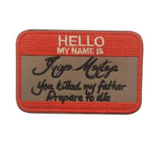 Embroidered Patch Airsoft Morale Patch 3 2pc Hello My Name is Inigo Montoya 3D Tactical Patch Military Embroidered Morale Tags Badge Embroidered Patch DIY Applique Shoulder Patch Embroidery Gift Patch