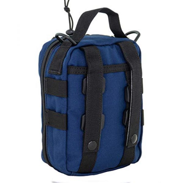 LINE2design Tactical Pouch 3 LINE2design First Aid (Ifak) Molle Pouch - EMT Emergency Medical Trauma Bag Outdoor Tactical EDC Rescue Utility Gear Pouch for Hiking Gunshot Stop Bleeding Includes USA Patch - Navy