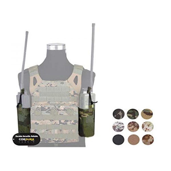 Paintball Equipment Tactical Pouch 1 Paintball Equipment MOLLE JPC MBITR Radio Pouch Set Utility Military Double Sub Bag Emerson (Coyote Brown)