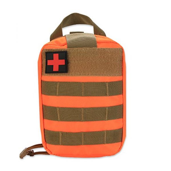 Dioche Tactical Pouch 4 Dioche Outdoor Survival Military First Aid Bag Climbing Emergency Medical Pouch Pack(Orange)