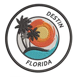 Appalachian Spirit Airsoft Morale Patch 1 Destin, Florida Sunset Scene Embroidered Premium Patch DIY Iron-on or Sew-on Decorative Badge Emblem Vacation Souvenir Travel Gear Clothes Appliques