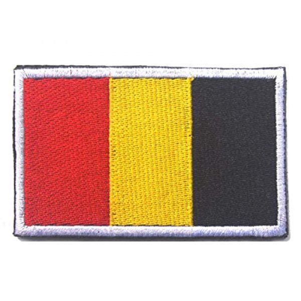 Tactical Embroidery Patch Airsoft Morale Patch 2 2pcs Belgium Flag Embroidery Patch Military Tactical Morale Patch Badges Emblem Applique Hook Patches for Clothes Backpack Accessories
