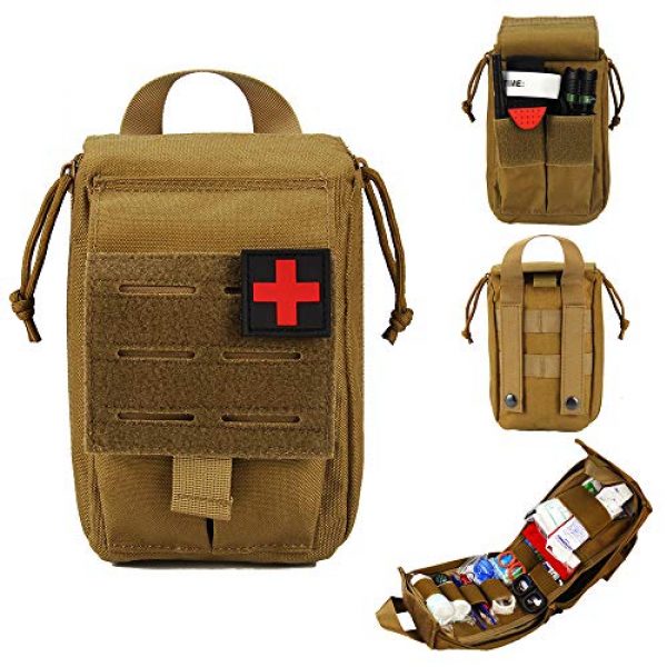 LIVIQILY Tactical Pouch 1 LIVIQILY Multifunctional Tactical Pouch MOLLE Accessory Medical kit Handbag for Outdoor Activities Combat Practice Packet