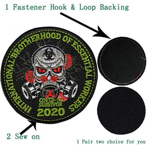 APBVIHL Airsoft Morale Patch 7 4 PCS Operation Enduring Cluster Fuck Outbreak Team Response Embroidered Patch, Brotherhood Essential Workers Embroidery Patches, Tactical Military Morale Applique Badge Fastener Hook and Loop Backing