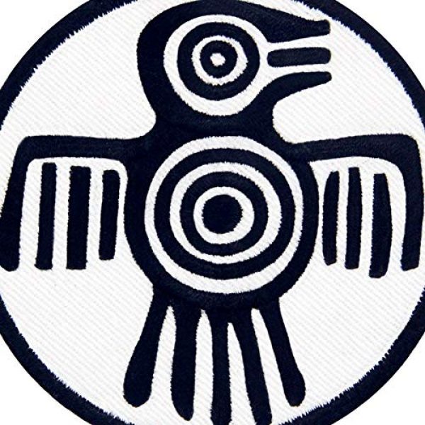 EmbTao Airsoft Morale Patch 2 Aztec Symbol of Power Strength and Courage Patch Embroidered Applique Iron On Sew On Emblem
