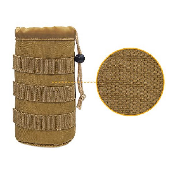 Cevinee Tactical Pouch 2 Cevinee trade; Ultra-light Tactical MOLLE Water Bottle Pouch, Drawstring Open Top & Mesh Bottom Travel Water Bottle Bag