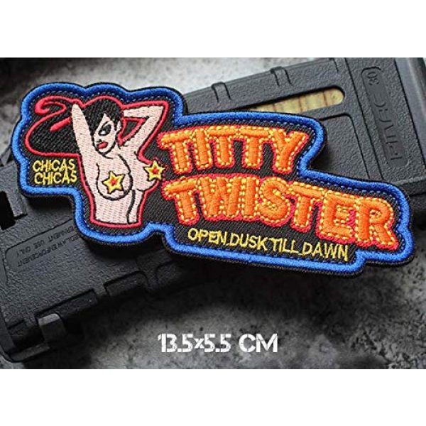 Tactical Embroidery Patch Airsoft Morale Patch 2 Titty Twister Tactical Embroidery Patch Hook & Loop Morale Patch Military Patch for Clothing Accessory Backpack Armband (2pcs)