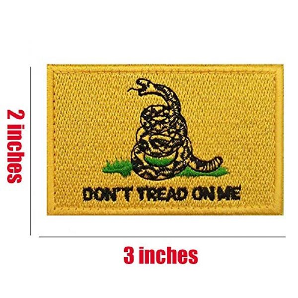 Axe Sickle Airsoft Morale Patch 3 AxeSickle 2x3 Inch Don't Tread on me Embroidered Patch American Flag Patch Tactical Military Morale Patch 4 Pcs.