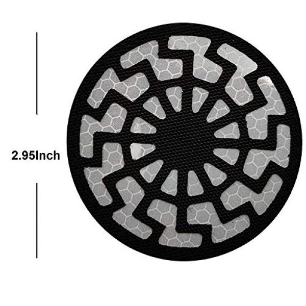 APBVIHL Airsoft Morale Patch 2 Reflective Infrared IR Black Sun Patch Stickers Chemical Resident Evil Military Morale Decorative Patches Emblem Badges Tactical Appliques with Hook and Loop Fastener Backing