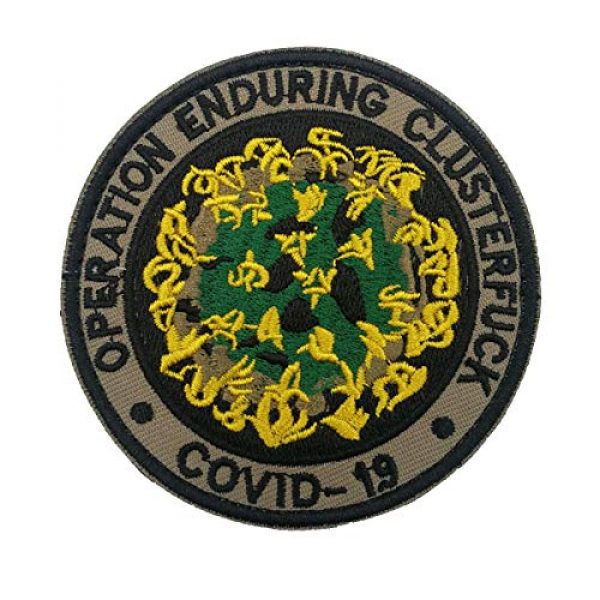 ODSP Airsoft Morale Patch 5 ODSP Operation Enduring Clusterfck COVID-19 Embroidered Patch - Emblem Tactical Military Morale Funny Patches Badges Appliques with Fastener Hook and Loop Backing 3.15 Inch 2 Pieces