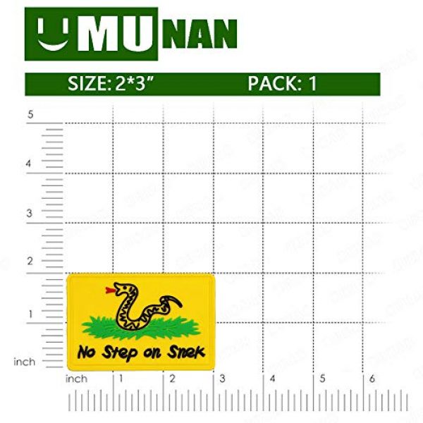 MUNAN Airsoft Morale Patch 2 No Step On Snek Tactical PVC Patch No Step On Snek Badge Sew On Patches Hook-Back Adhesion(Yellow