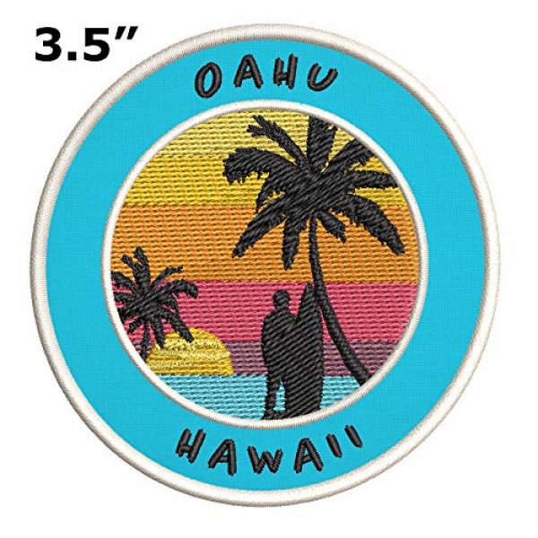 Appalachian Spirit Airsoft Morale Patch 2 Oahu, Hawaii Surfing Spot Embroidered Premium Patch DIY Iron-on or Sew-on Decorative Badge Emblem Vacation Souvenir Travel Gear Clothes Appliques
