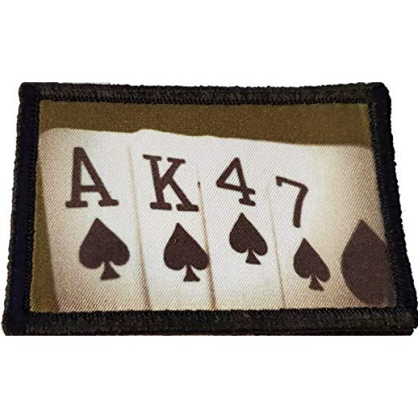 RedheadedTshirts Airsoft Morale Patch 1 AK47 Playing Cards Morale Patch. 2x3" Hook Patch. Redhaededtshirts Made in The USA