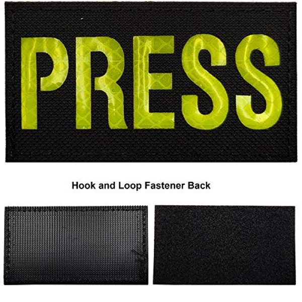 APBVIHL Airsoft Morale Patch 3 IR Infrared Reflective Press Patches, Emblem Tactical Military Morale Reflection Press Hook and Loop Fastener Backing Decorative Appliques Armband Badges Sticker for Clothes, Jacket, Backpack