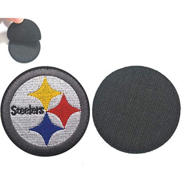 MMP Airsoft Morale Patch 3 4-Pack Steelers Patches Embroidered Applique Patch Tactical Military Morale Hook and Loop Fasteners Backing Patches Badge Emblem Sign