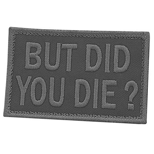 LEGEEON Airsoft Morale Patch 1 LEGEEON Subdued But Did You Die 2x3.25 Blackout Morale Tactical Military Hook&Loop Patch