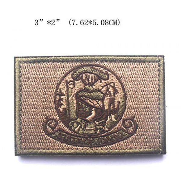 Tactical Embroidery Patch Airsoft Morale Patch 2 State Flag of Idaho Embroidery Patch Military Tactical Morale Patch Badges Emblem Applique Hook Patches for Clothes Backpack Accessories