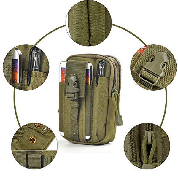 Carole4 Tactical Pouch 6 Waist Case Bag, Sporting D30 Molle Waterproof Outdoor Sport Waist Pack Coin Purse for Mobile Nylon Waist Bag Army Military EDC Small Bag