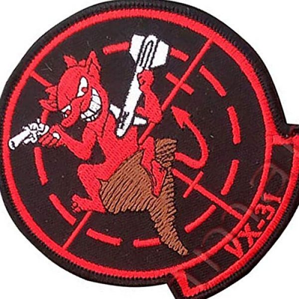 ODSP Airsoft Morale Patch 6 TOP Gun Squadron VX-31 DUST Devils Embroidered Patches 3D Custom Personalized Military Tactical Morale Patch Applique Badge with Hook&Loop Fastener Backing Bundle 2 Pieces 3.54 x 3.15 inch