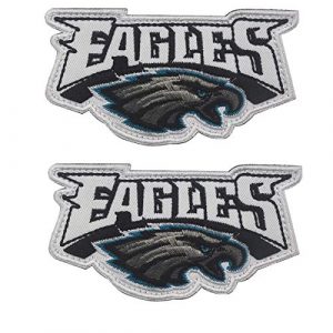 ODSP Airsoft Morale Patch 1 Eagles Football Embroidered Hook and Loop Fasteners Backing Patches Badge Emblem Sign Applique Tactical Military Morale Patch 3.15" x 1.78" 2PCS