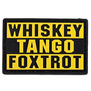 LIVABIT Airsoft Morale Patch 1 LIVABIT PVC Rubber 3D Morale Patch MP-23 Tactical Airsoft Paintball Yellow WTF Whiskey Tango Foxtrot