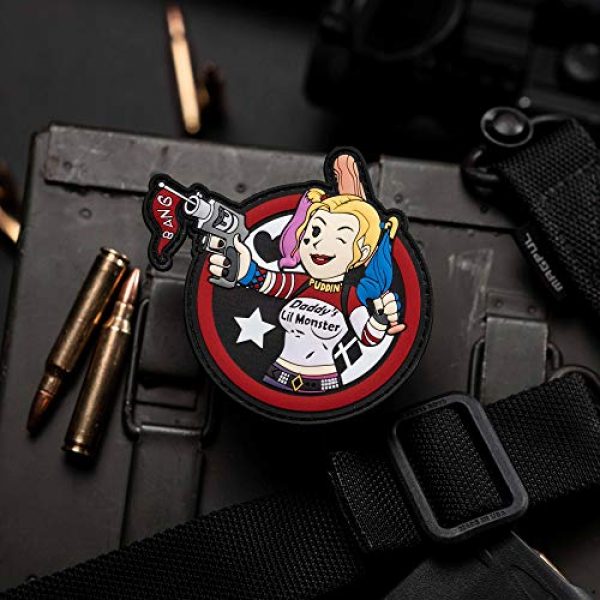 NEO Tactical Gear Airsoft Morale Patch 1 Harley Quinn Fallout Vault Boy Mashup PVC Rubber Morale Patch by NEO Tactical Gear Morale Patch - Hook Backed