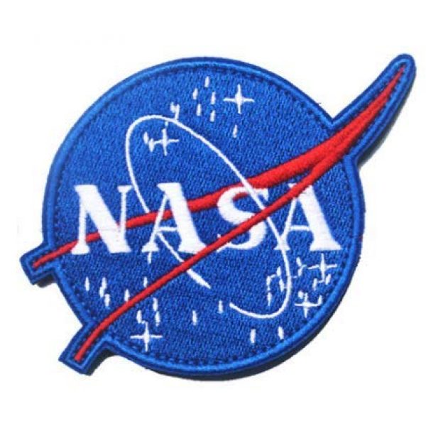 Tactical Embroidery Patch Airsoft Morale Patch 1 NASA Logo National Aeronautics and Space Administration Embroidery Patch Military Tactical Morale Patch Badges Emblem Applique Hook Patches for Clothes Backpack Accessories