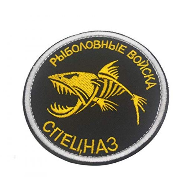 Tactical Embroidery Patch Airsoft Morale Patch 1 Russian Fishing Troops Special Operations Forces Embroidery Patch Military Tactical Morale Patch Badges Emblem Applique Hook Patches for Clothes Backpack Accessories