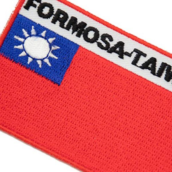 A-ONE Airsoft Morale Patch 4 A-ONE 2PCS Pack-Taiwan Flag Patch+Taiwan Lapel Pin, Morale Patch International Embroidered Stick On, Iron On or Sew On Flag Patch