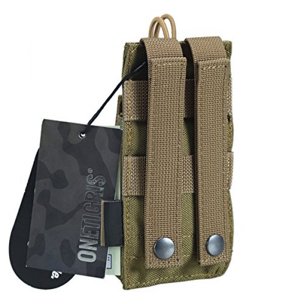 OneTigris Tactical Pouch 2 OneTigris MOLLE Radio Holder Tactical Cordura Nylon Short Radio Pouch for BaoFeng UV-5R/UV-82