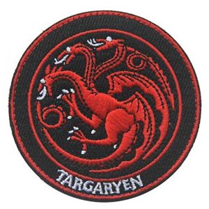 Embroidered Patch Airsoft Morale Patch 1 Game of Thrones A Song of Ice and Fire 3D Tactical Patch Military Embroidered Morale Tags Badge Embroidered Patch DIY Applique Shoulder Patch Embroidery Gift Patch