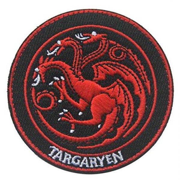 Embroidered Patch Airsoft Morale Patch 1 Game of Thrones A Song of Ice and Fire 3D Tactical Patch Military Embroidered Morale Tags Badge Embroidered Patch DIY Applique Shoulder Patch Embroidery Gift Patch