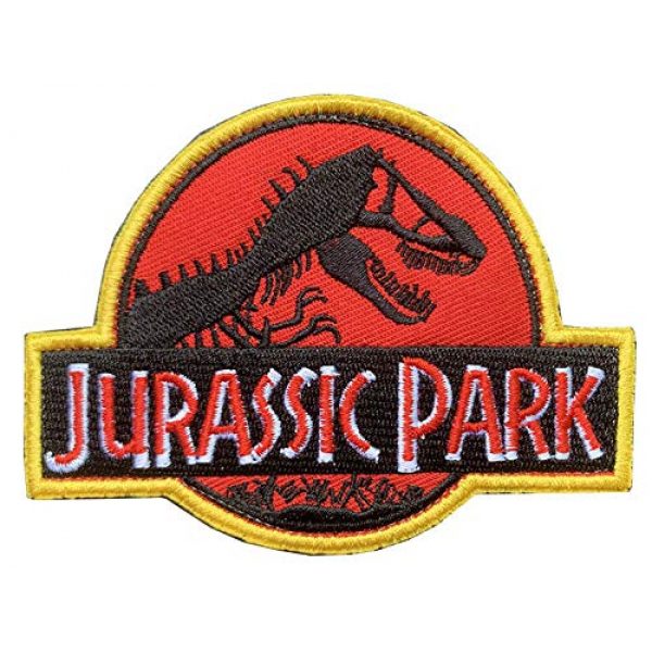 Antrix Airsoft Morale Patch 2 Antrix 2 Pieces Jurassic Park Park Security Officer Patch Jurassic Park Dinosaur Emblem Patch Hook & Loop Tactical Badge Patches -Dia.3.15"
