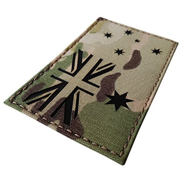Tactical Freaky Airsoft Morale Patch 1 Big 3x5 Multicam Infrared IR Australia Flag IFF Tactical Morale Hook-and-Loop Patch