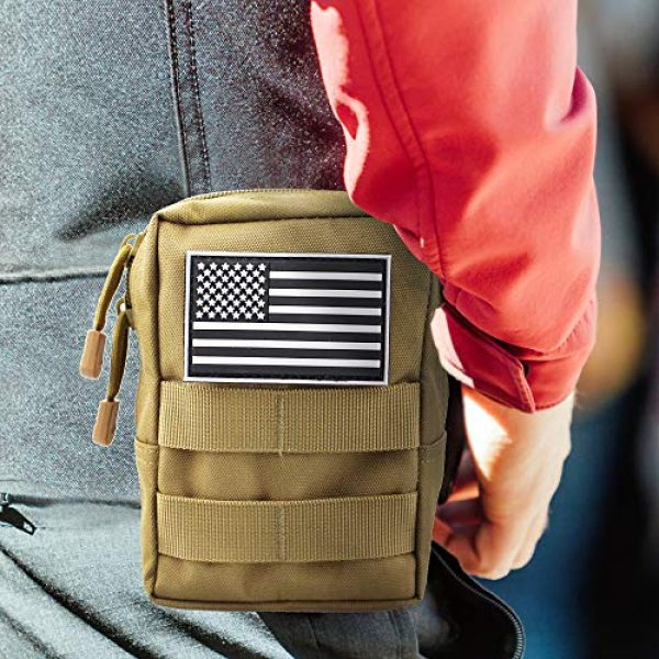 Monoki Tactical Pouch 6 Monoki Molle Pouches, 2 Pack Tactical Waist Bag Water-Resistant EDC Small Pouch Bags with D-Ring Hooks