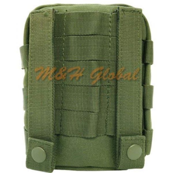 MH GLOBAL Tactical Pouch 2 MH Amazon Molle Side Kick Utility Pouch Admin Organizer Tool Bag - OD Green