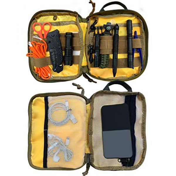 ROARING FIRE Tactical Pouch 6 ROARING FIRE Ember Pro MOLLE EDC Utility Organizer Pouch is Small and Compact to Carry Knives, Flashlights, Pens, a Small Notebook, EDC Gear, USB Cables, Earphones, Power Bank and etc