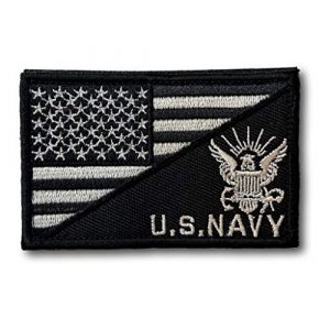 Backwoods Barnaby Airsoft Morale Patch 1 Backwoods Barnaby U.S. Navy/American Flag USA Military Morale Tactical Patch with Hook & Loop (2" x 3")