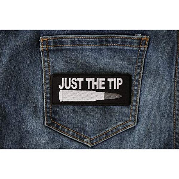 Ivamis Trading Airsoft Morale Patch 4 Just The Tip Bullet Patch - 4x1.5 inch - Embroidered Iron on Patch