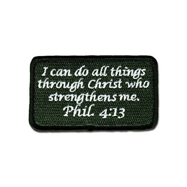 SFI Airsoft Morale Patch 1 Tactical Combat Morale Patch EMB Hook and Loop Badge by Bastion - Phil. 4:13 ODG