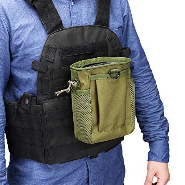 AMYIPO Tactical Pouch 6 AMYIPO Tactical Molle Drawstring Magazine Dump Pouch, Military Adjustable Belt Utility Hip Holster Bag Outdoor Mag Pouch