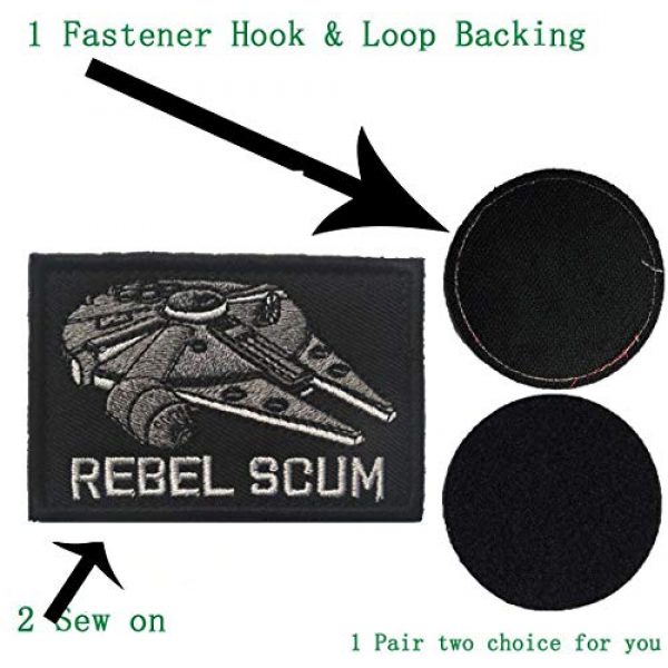 ODSP Airsoft Morale Patch 7 ODSP 4 Pieces Star War Embroidered Morale Hook and Loop Fastener Tactical Patches