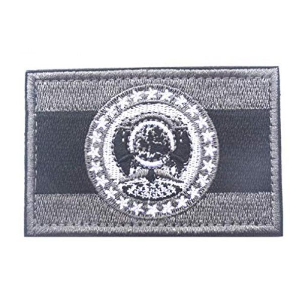 Tactical Embroidery Patch Airsoft Morale Patch 4 State Flag of Missouri Embroidery Patch Military Tactical Morale Patch Badges Emblem Applique Hook Patches for Clothes Backpack Accessories