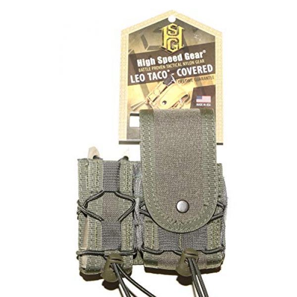 High Speed Gear Tactical Pouch 1 HSGI Leo Taco - Covered - MOLLE (Olive Drab)