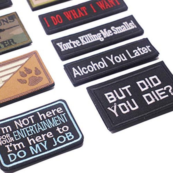 DATOUWEN ACCESSARY Airsoft Morale Patch 4 ZHDTW 18pcs Tactical Morale Patches Bundle for Army Fans Embroidery Patch with Fastener Hook and Loop Patch for Clothing Backpack Bags Uniforms (DT019)