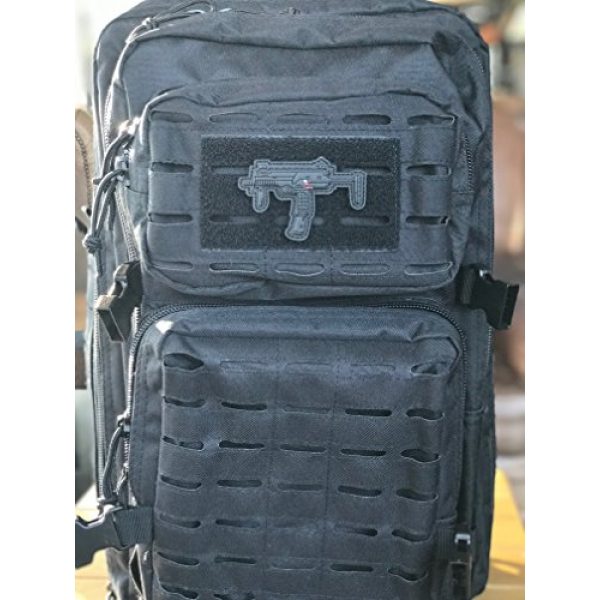 Pars Outdoor Airsoft Morale Patch 2 MP7 Rifle PVC Morale Patch